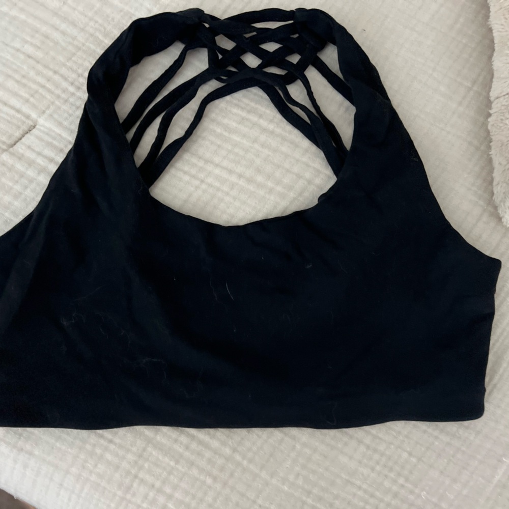 Piyoga Dressy Sports Bra in Black size Large